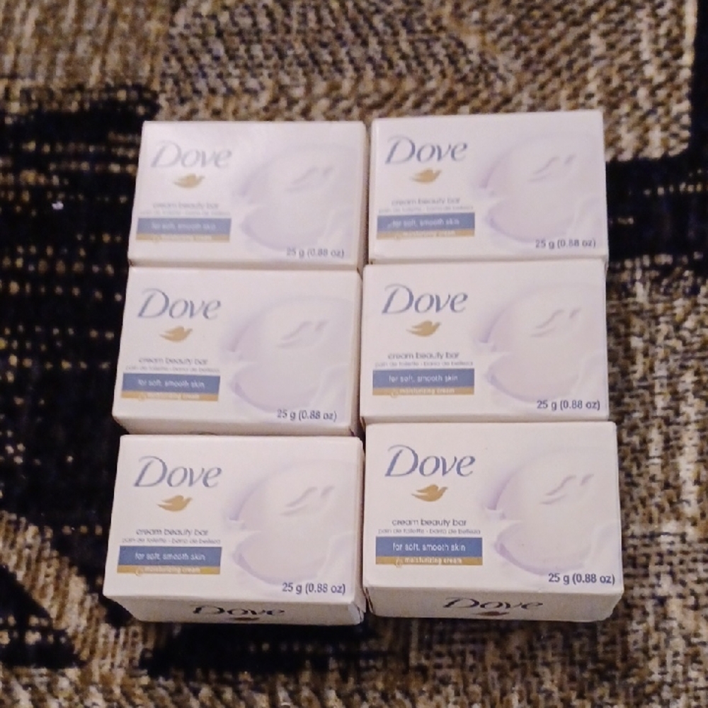 4/$30 New Dove Cream Beauty Bars - Set Of 6 Travel Size Bars